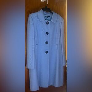 Isabella DeMarco Women’s Full length Trench Coat sz.14 powder blue